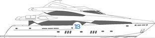 37 Metre Yacht profile illustration