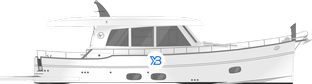 Menorquin 48 HT profile illustration