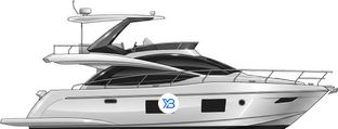 52 Flybridge profile illustration
