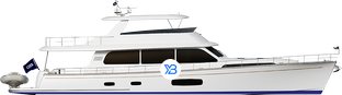 GB85 Flybridge profile illustration