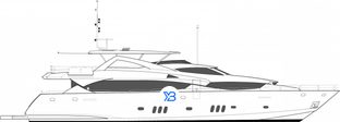 34 Metre Yacht profile illustration