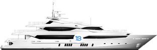 155 Yacht profile illustration