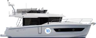 Swift Trawler 37 Fly profile illustration