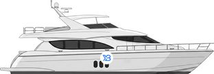 Hatteras 80 profile illustration