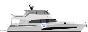 78 Motor Yacht Enclosed Bridge Deck profile illustration