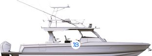 457 Center Console Fish profile illustration