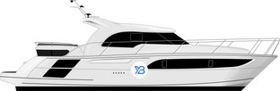 373 Aft Cabin Cruiser profile illustration