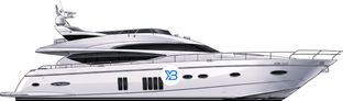 Princess 78 Motor Yacht profile illustration