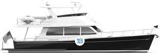 GB54 Flybridge profile illustration