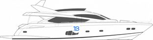 80 Yacht profile illustration