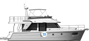 Swift Trawler 41 Fly profile illustration