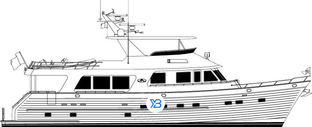 730 Motoryacht profile illustration