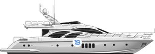 Azimut 98 Leonardo profile illustration