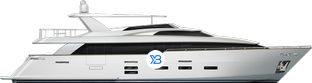 Hatteras 100 Raised Pilothouse profile illustration