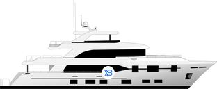 120 Megayacht profile illustration