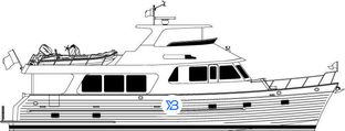 630 Motoryacht profile illustration