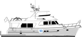 610 Motoryacht profile illustration