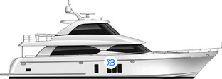 78 Motoryacht profile illustration