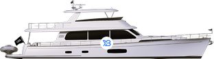GB85 Flybridge profile illustration