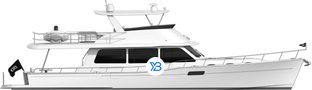 GB62 Flybridge profile illustration