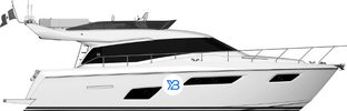 Ferretti 450 profile illustration