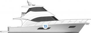 52 Enclosed Flybridge profile illustration