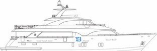 112 Megayacht profile illustration