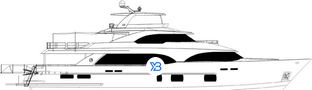 118 Megayacht profile illustration