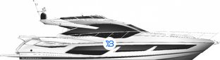 74 Sport Yacht profile illustration