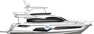 Sunseeker Manhattan 68 Gen 1 illustration