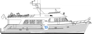 Outer Reef 700 / 720  Motoryacht illustration