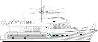 Outer Reef 640 Azure Motoryacht illustration