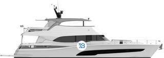 78 Motor Yacht Open Bridge Deck profile