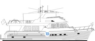 Outer Reef 640 Azure Motoryacht illustration