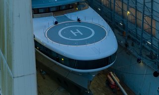 Spy Shots Reveal Project Cosmos, Lürssen’s First Methanol Fuel-Cell Superyacht
