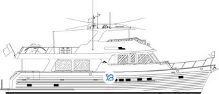 Outer Reef 640 Azure Motoryacht illustration