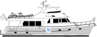 Outer Reef 630 Motoryacht illustration