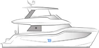 Aquila 46 Yacht  illustration