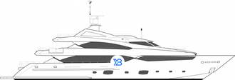 Sunseeker 40 Metre Yacht illustration