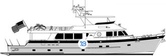 Outer Reef 880 Cockpit Motoryacht illustration