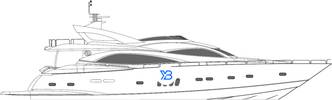 Sunseeker 90 Yacht illustration