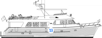 Outer Reef 700 / 720  Motoryacht illustration