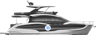 Galeon 620 Fly  Mk2 illustration