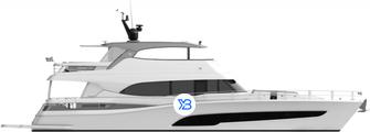 Riviera 78 Motor Yacht Open Bridge Deck illustration