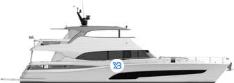 Riviera 78 Motor Yacht Open Bridge Deck illustration