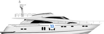 Fairline Squadron 74 illustration