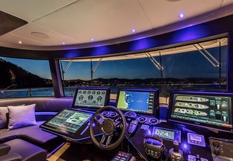 Navetta 75 by Absolute Yachts night time shot navigation