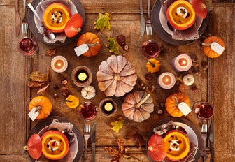 Thanksgiving or Halloween style table setting theme nights