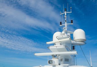 yacht's navigation system confirming location in international waters