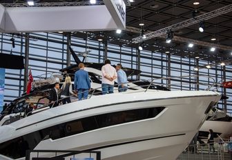 yacht brokers on yacht at boot boat show